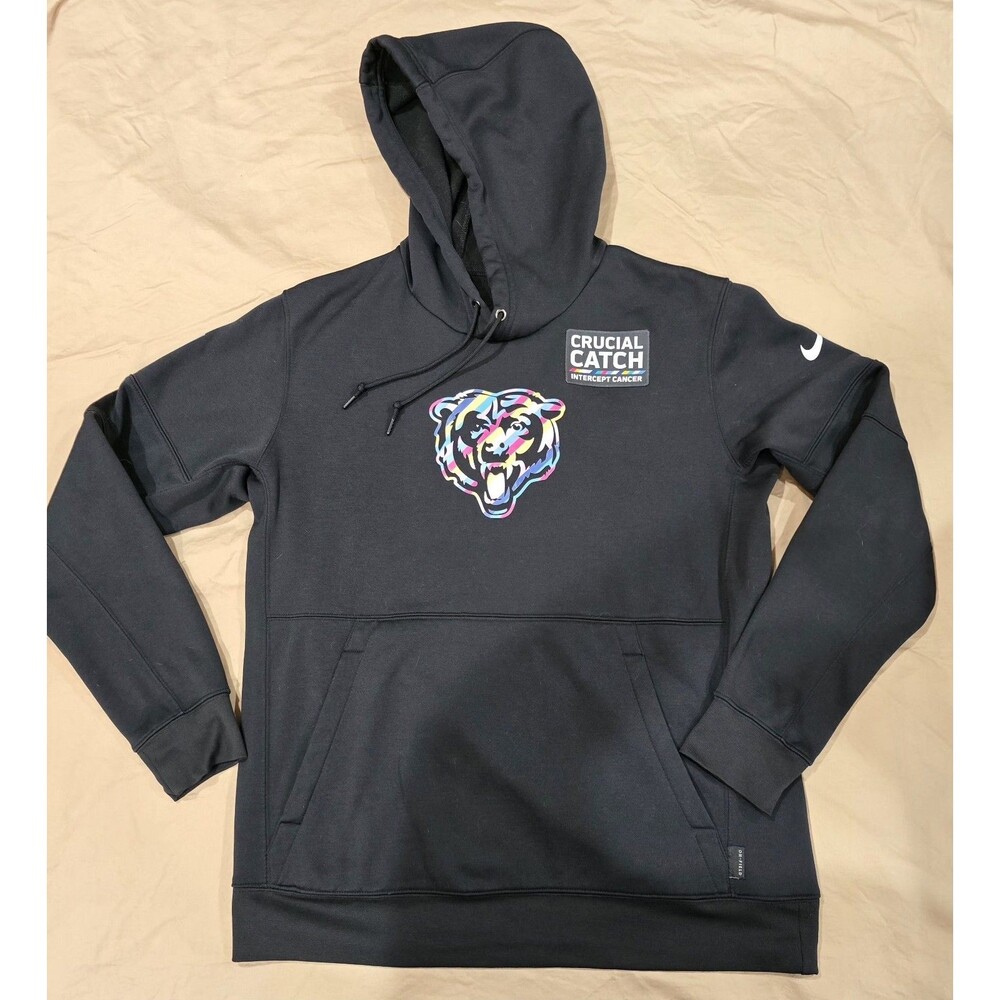 Nike Chicago Bears 2025 Crucial Catch Standard Issue Dri-FIT Hoodie Pullover L